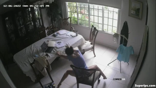 IPCAM – French teenager masturbates with the chair IPCAM – French teenager masturbates with the chair