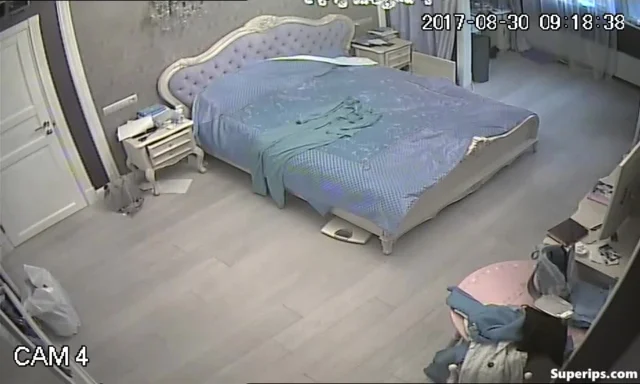 IPCAM – French woman changing clothes in her room IPCAM – French woman changing clothes in her room