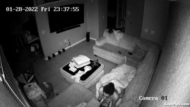 IPCAM – Black American couple fucks on the couch IPCAM – Black American couple fucks on the couch