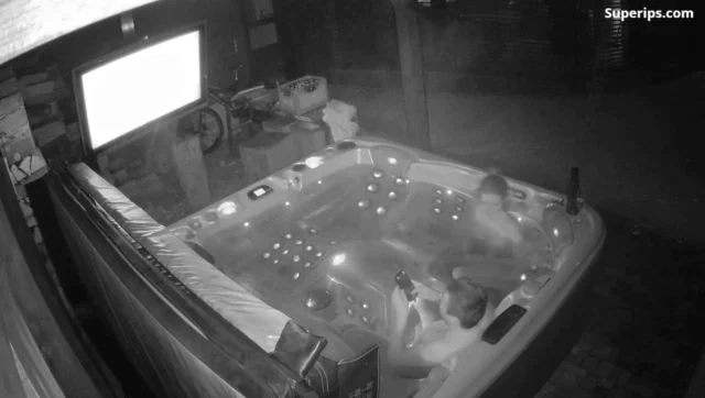 IPCAM – American nudist couple enjoys their Jacuzzi IPCAM – American nudist couple enjoys their Jacuzzi
