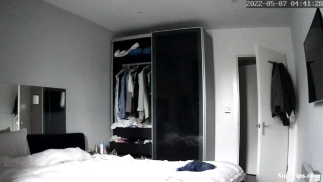IPCAM – British blonde girl gets dressed in her room IPCAM – British blonde girl gets dressed in her room
